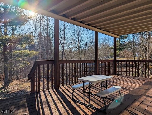 view of wooden terrace