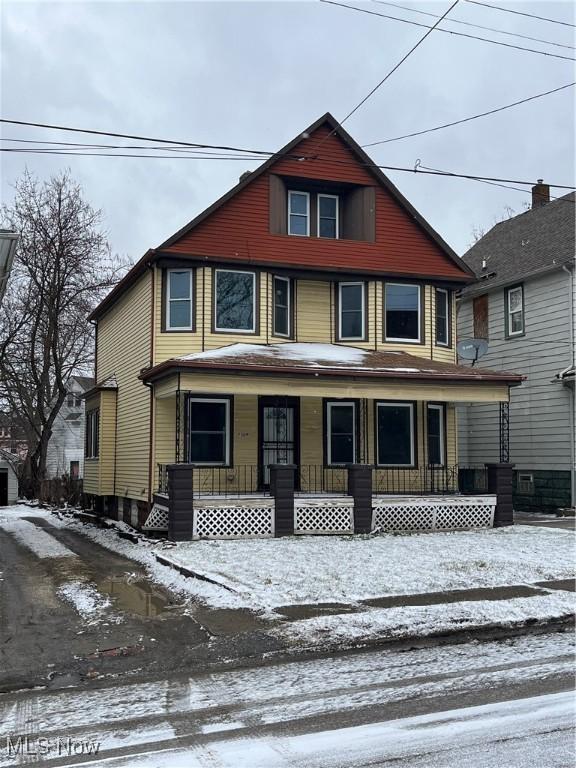 view of front of home with a porch