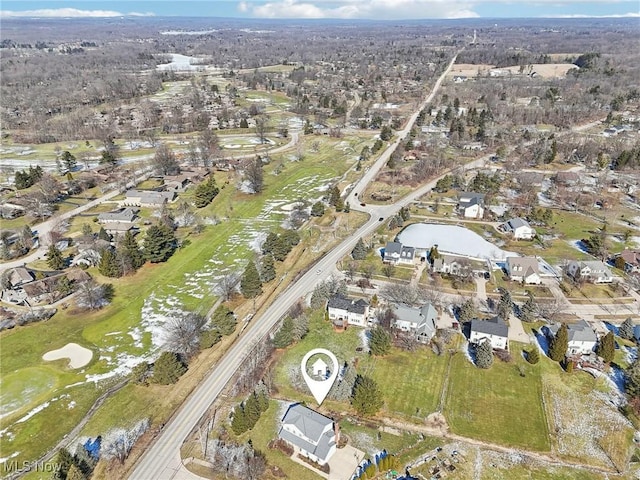 bird's eye view with a residential view