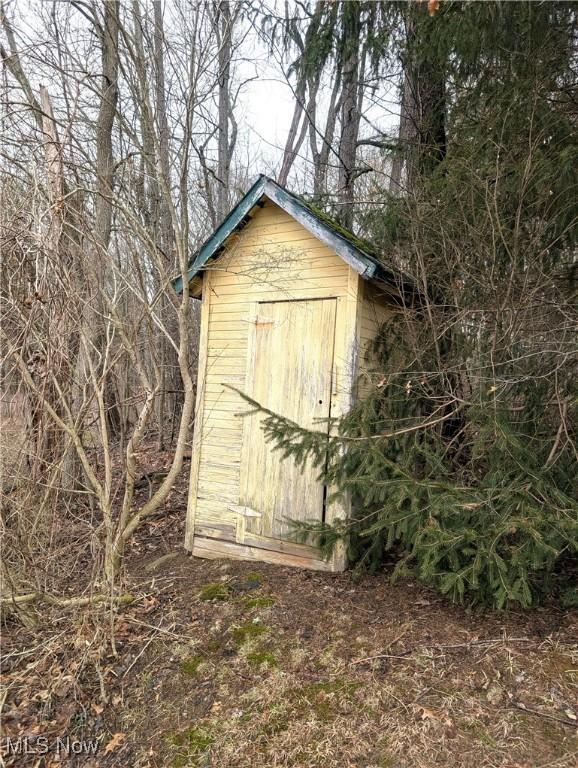 view of shed