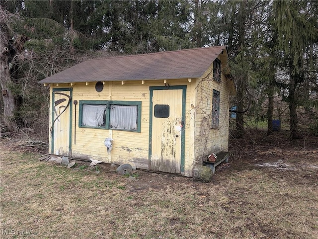 view of outbuilding with an outdoor structure