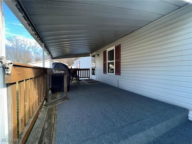 view of patio featuring area for grilling