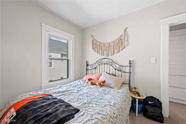 bedroom with carpet