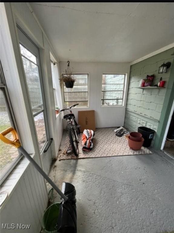 view of sunroom