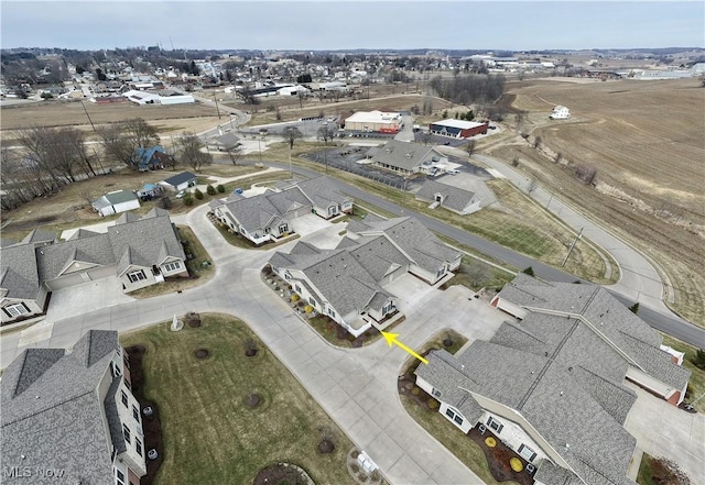 drone / aerial view with a residential view