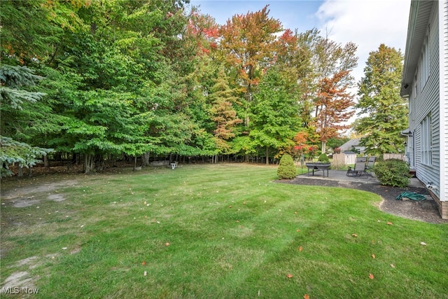 view of yard featuring a patio