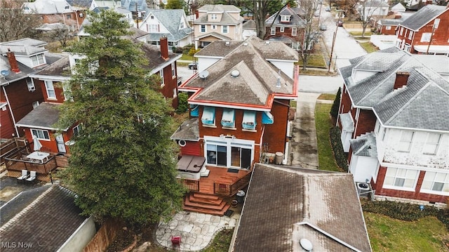 birds eye view of property featuring a residential view