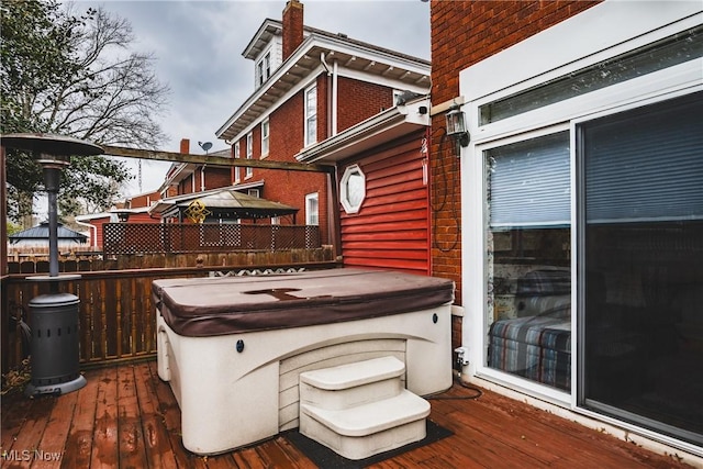1518 Washington Ave, Parkersburg, WV 26101 - wooden deck with a hot tub