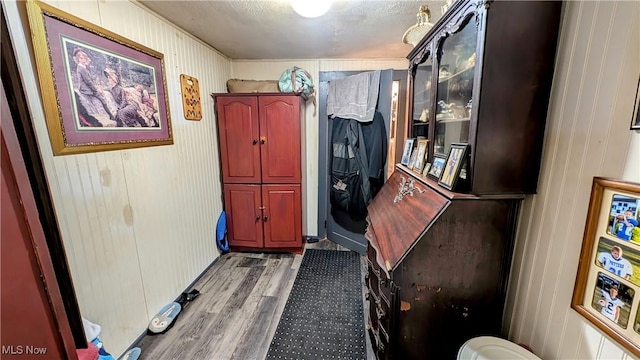 interior space with wood finished floors