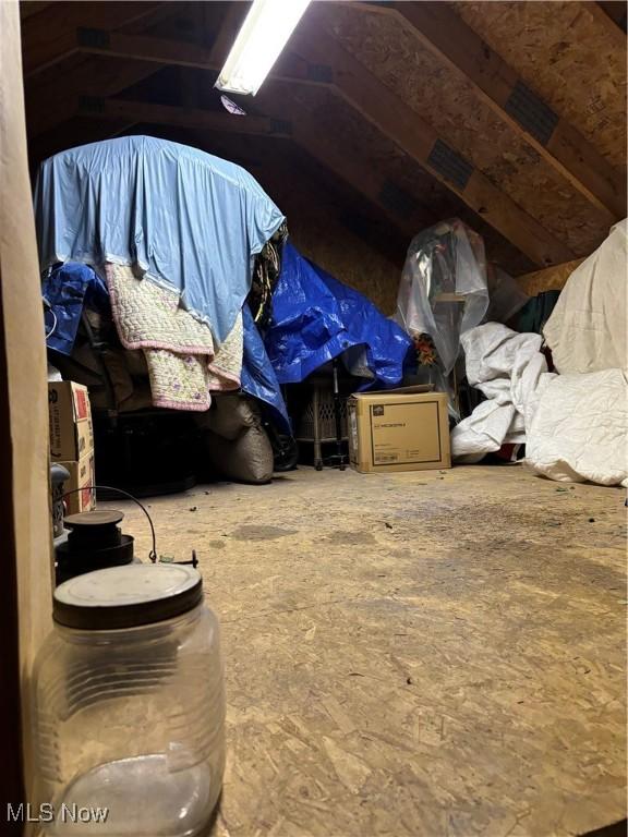 view of attic