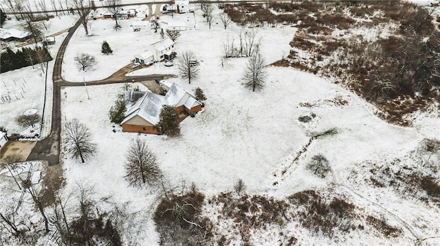 view of snowy aerial view