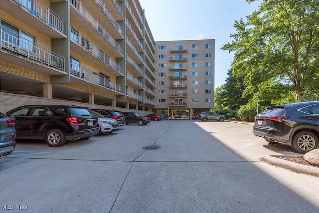 view of uncovered parking lot