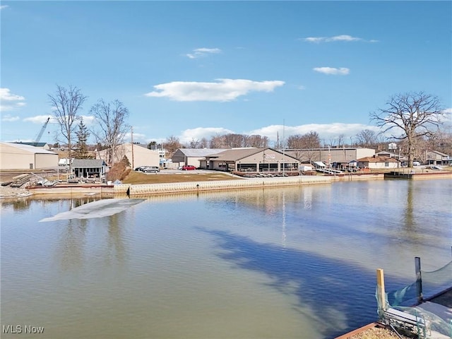 property view of water with a residential view