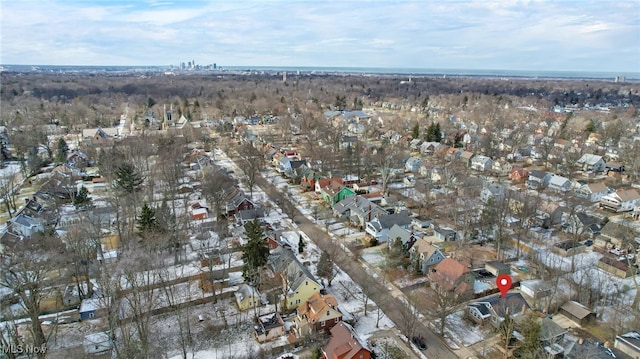 bird's eye view featuring a residential view