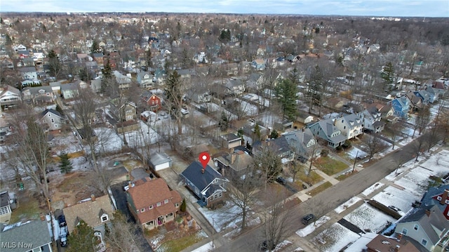 bird's eye view with a residential view