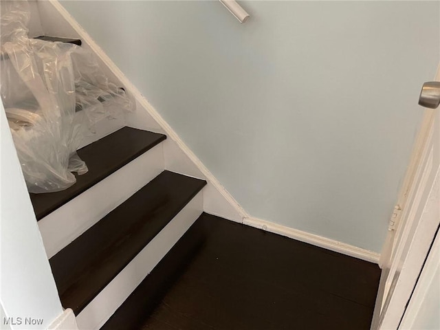 stairs with baseboards