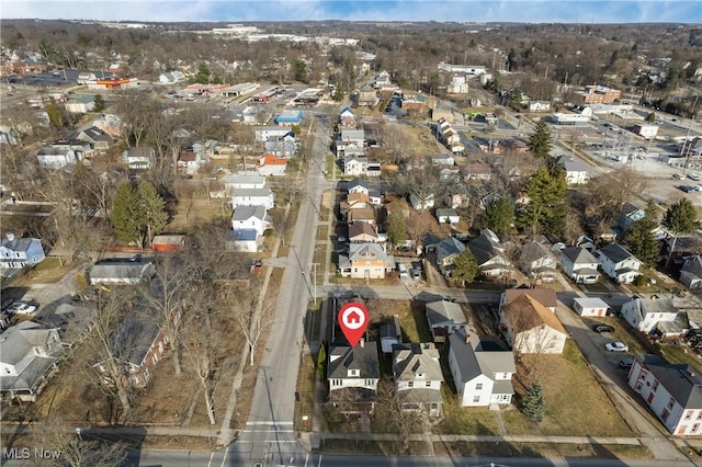 aerial view featuring a residential view