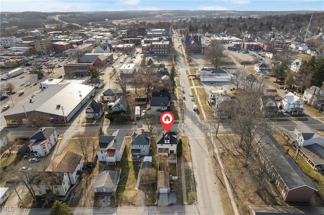 drone / aerial view with a residential view