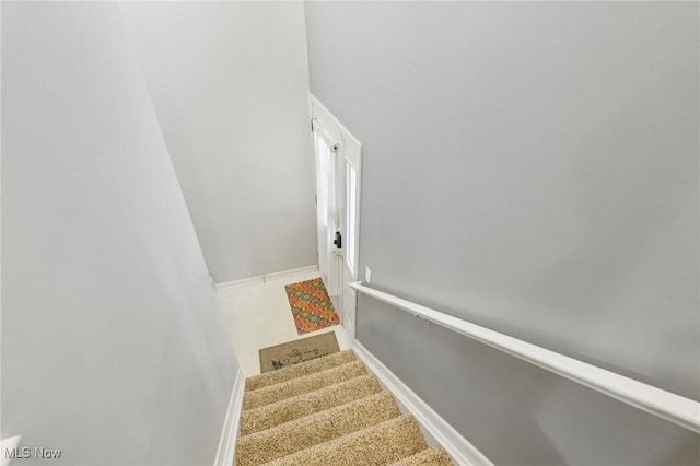 stairs with baseboards