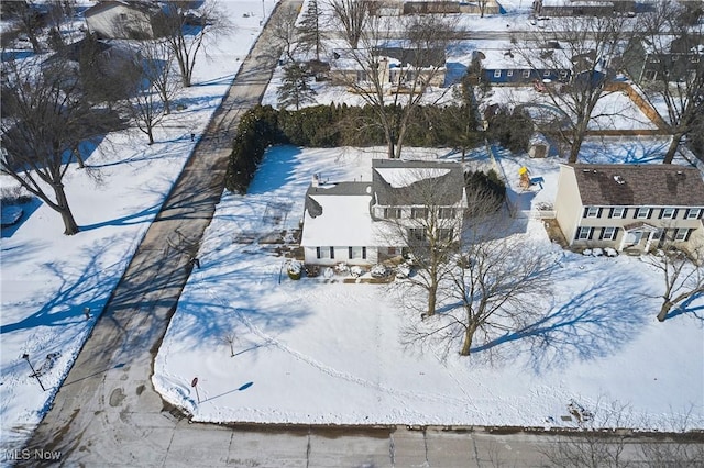 view of snowy aerial view