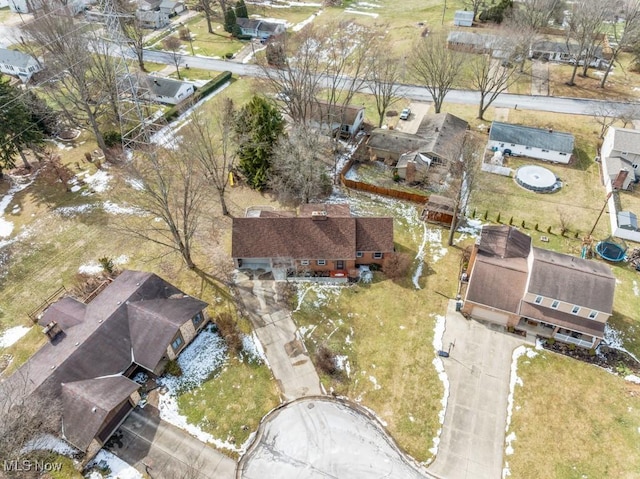 bird's eye view with a residential view