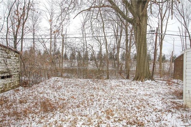 view of snowy landscape