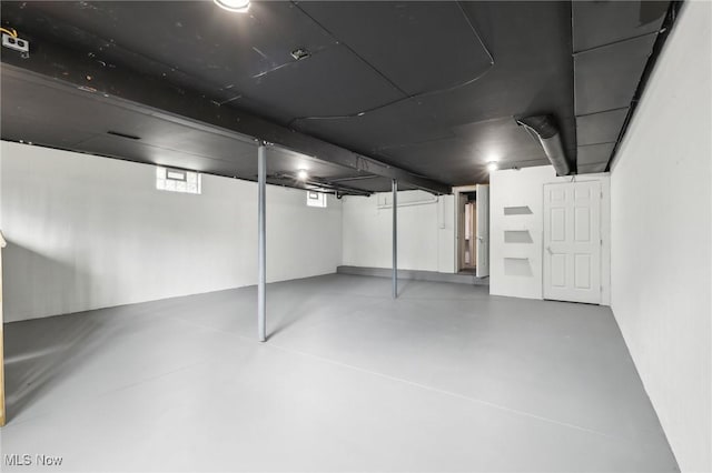 view of basement