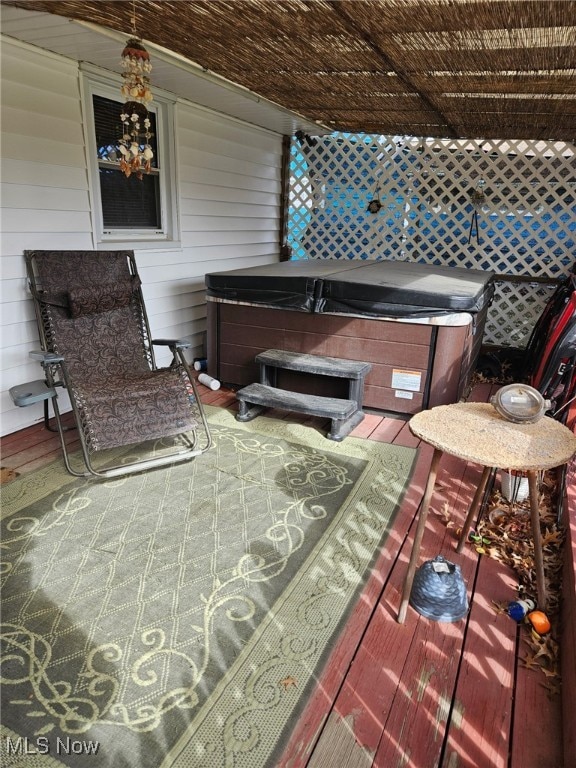 exterior space featuring wooden walls and wood finished floors