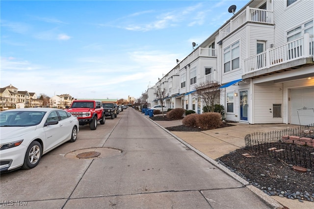 view of street featuring a residential view