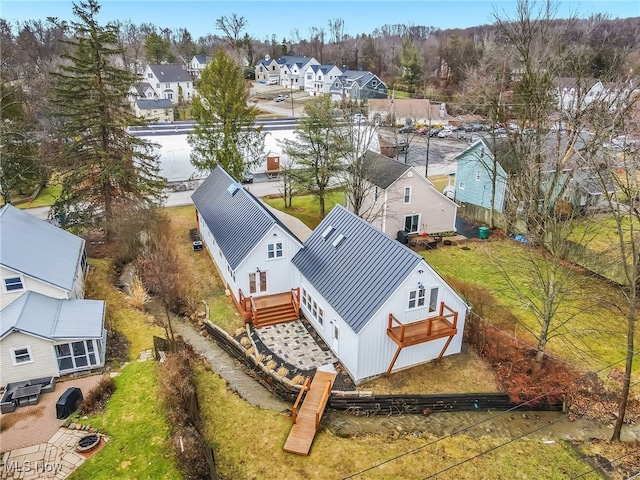 drone / aerial view with a residential view