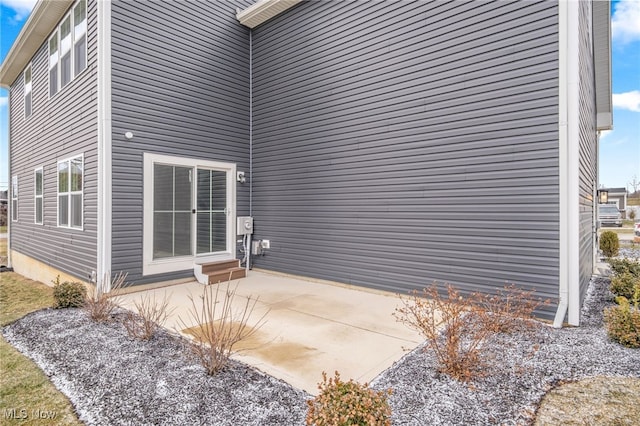 rear view of property with a patio