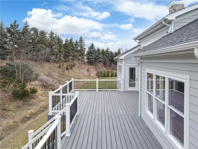 view of wooden deck