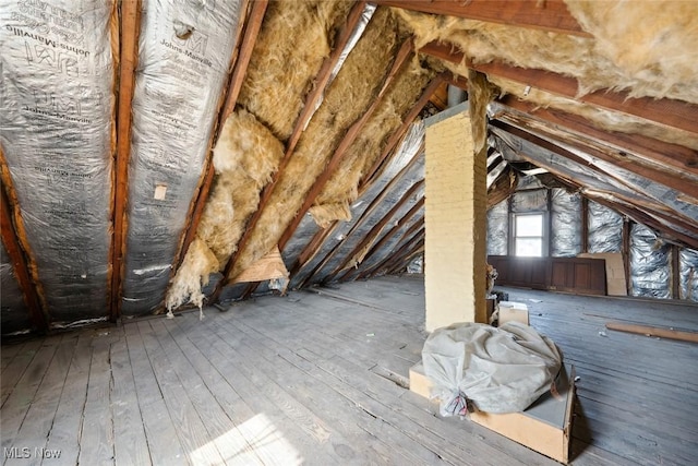 view of attic