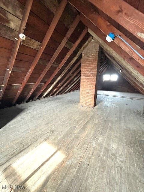 view of attic