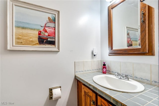 bathroom featuring vanity