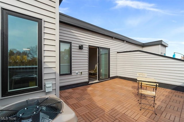 view of patio / terrace featuring central AC