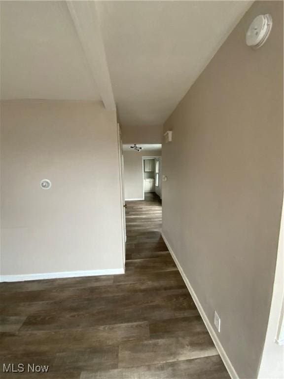 406 Vine St, East Liverpool, OH 43920 - corridor featuring dark wood-type flooring and baseboards
