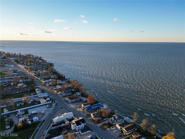 5192 University Dr, Geneva, OH 44041 - aerial view at dusk with a water view