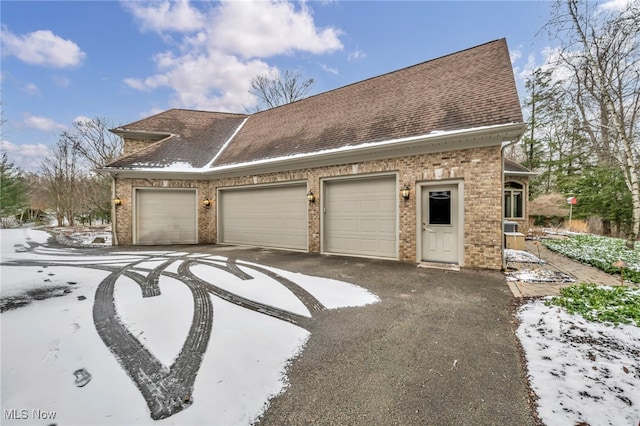 garage with driveway