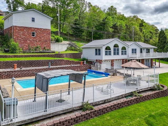 382 E Mohawk Dr, Malvern, OH 44644 - view of swimming pool with a fenced backyard and a patio