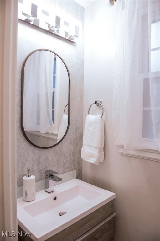 bathroom featuring vanity