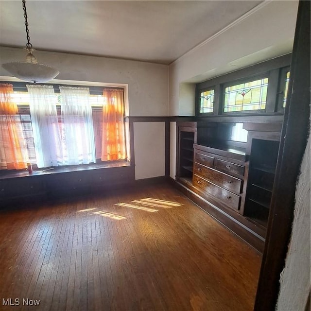 interior space with hardwood / wood-style floors