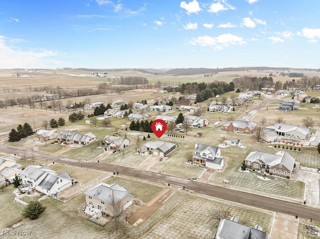 bird's eye view featuring a residential view