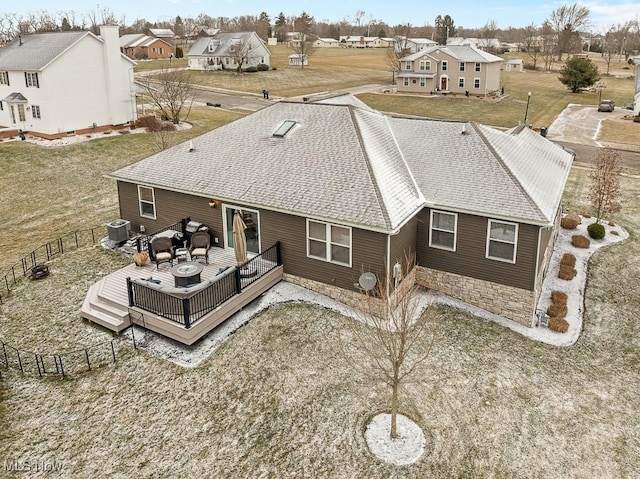 drone / aerial view featuring a residential view