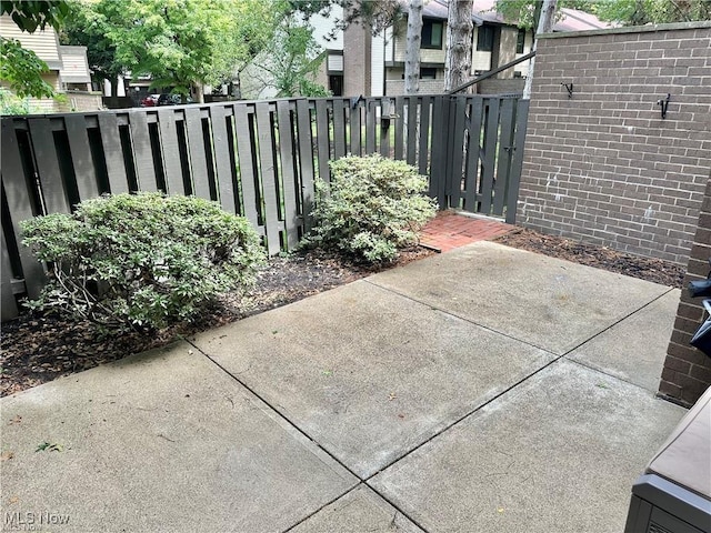 view of patio / terrace featuring a fenced backyard