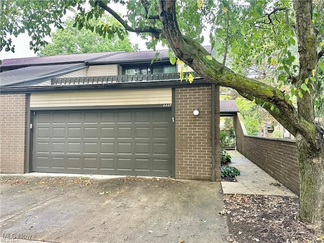 garage with driveway