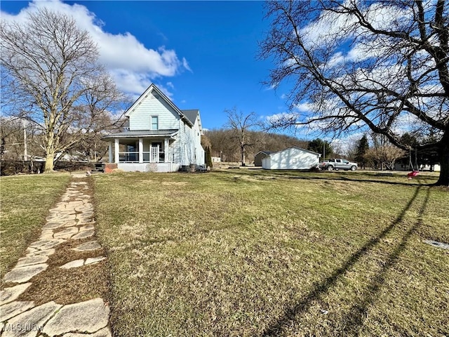 exterior space featuring covered porch