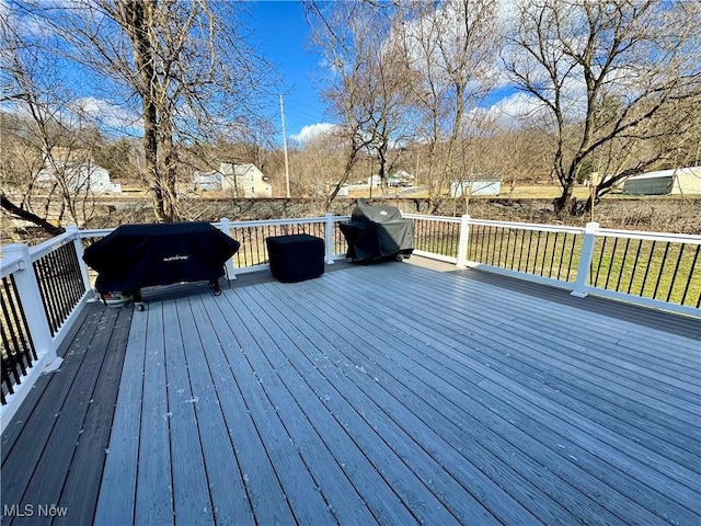 deck with area for grilling