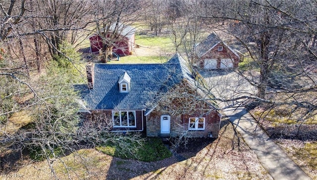 view of front of property with brick siding