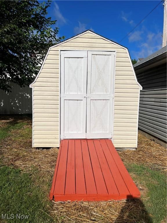 view of shed